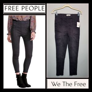 NWT WE THE FREE  size 26 Free People  Feel Alright Black Pull on Skinny Jeans